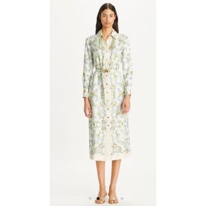 Tory Burch  SILK TWILL SHIRTDRESS In Bunny Print Size 6 ~ Pristine
